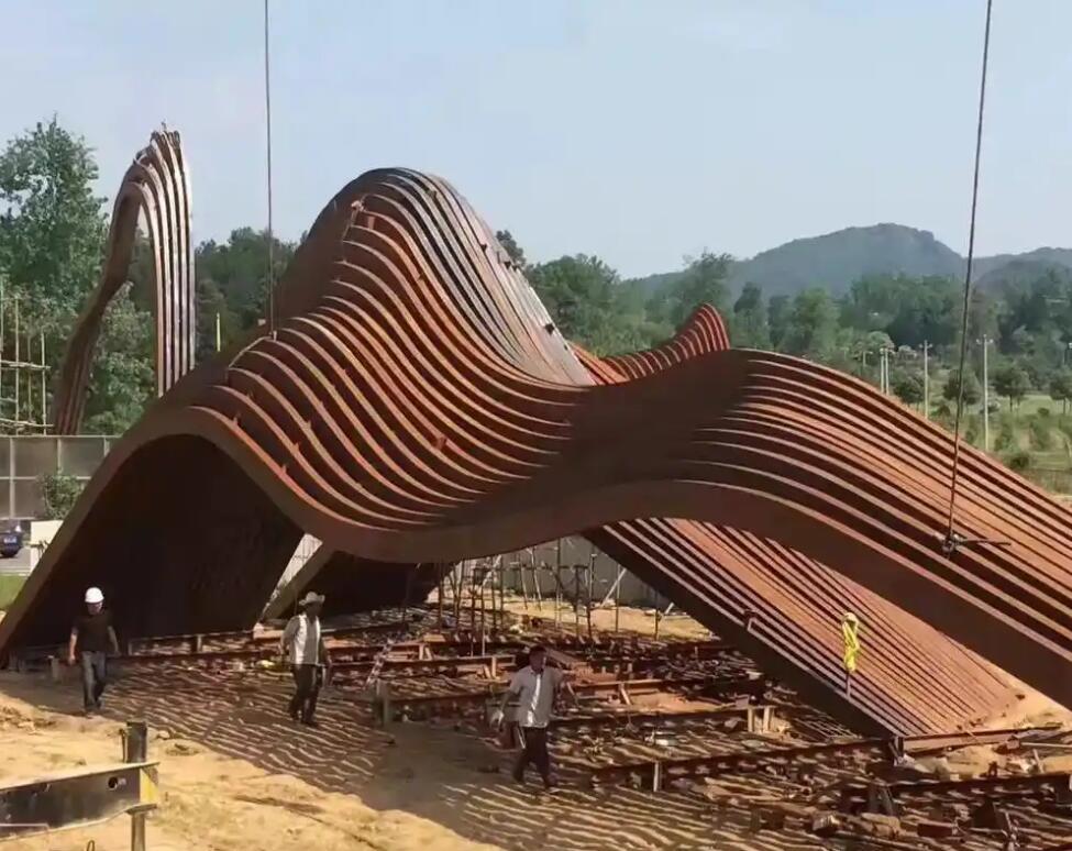 东方华侨农场耐候钢板雕塑